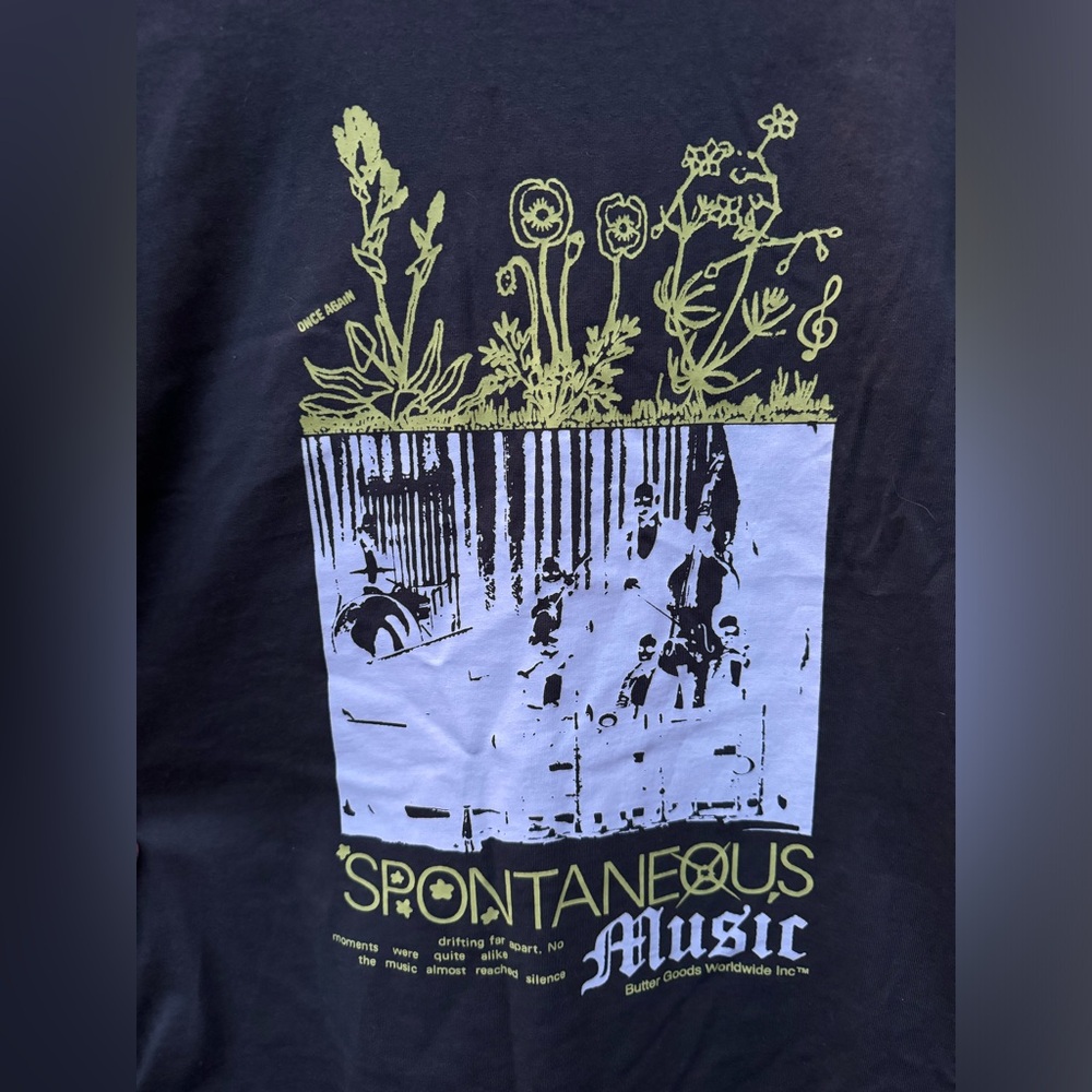 Black and Green Graphic T-Shirt